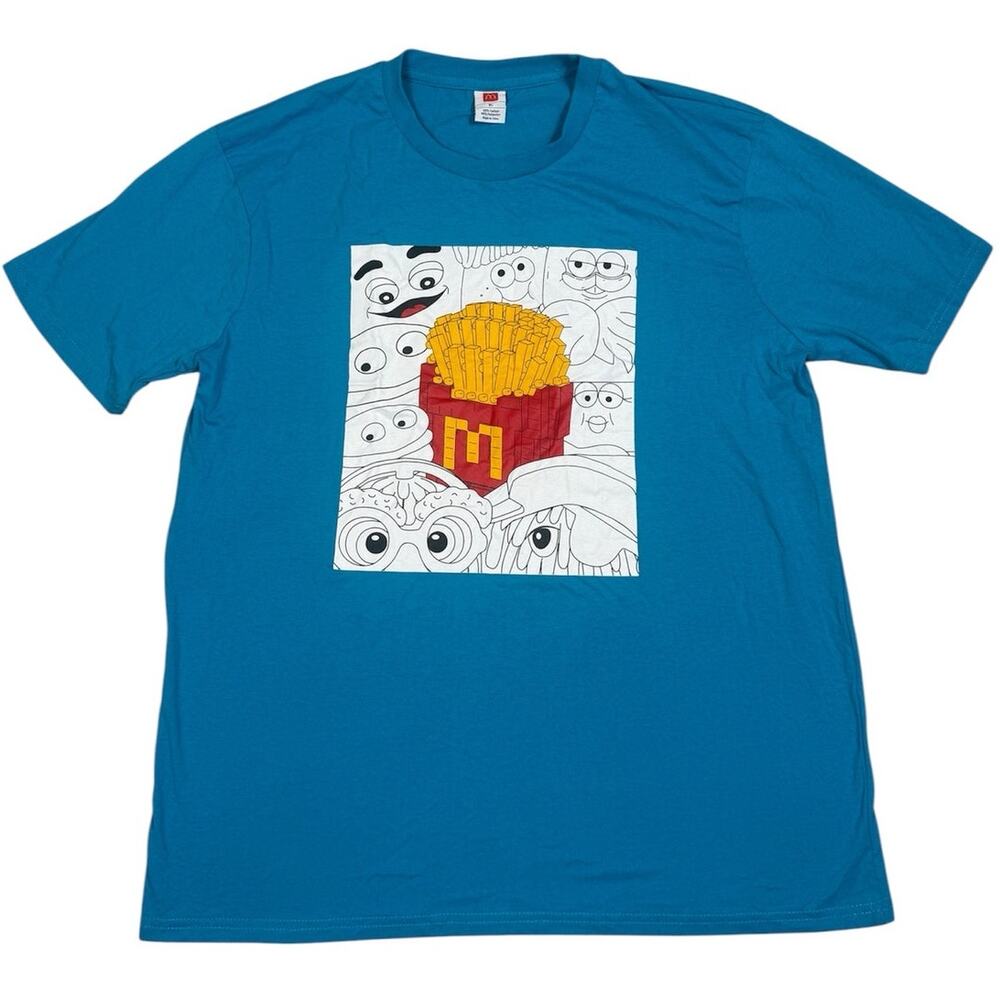 McDonald's Size XL Graphic T-Shirt French Fries Character Print Crewneck